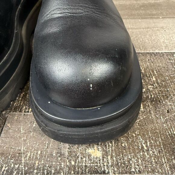 Jeffrey Campbell Looped Platform Chelsea Block Heel Black Ankle Boots Women’s 7. - Picture 3 of 10